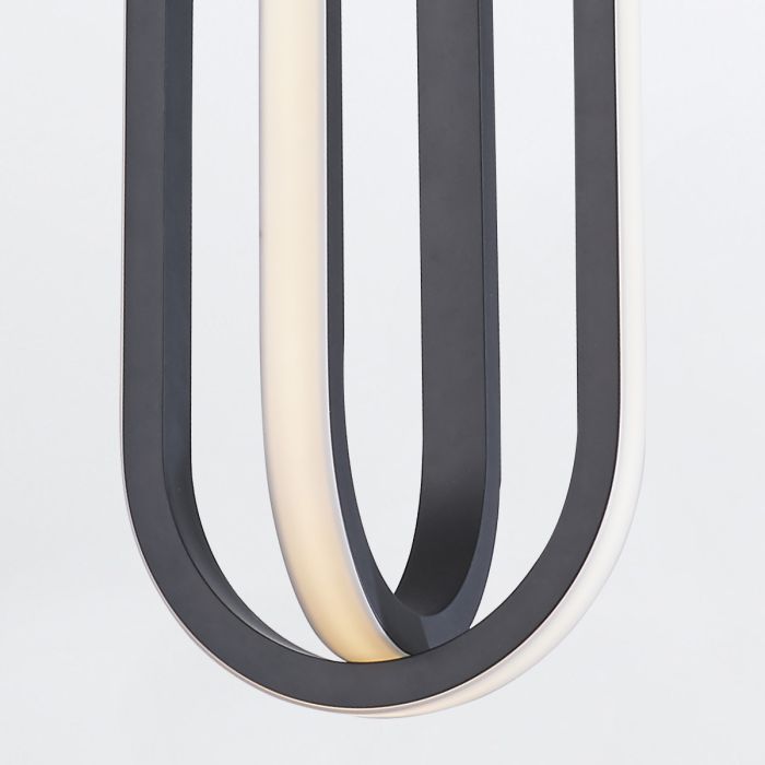 Eurofase Demark 1-Light Matte Black Modern Pendant Chandelier