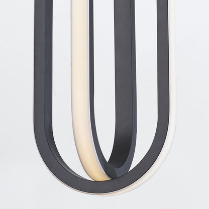 Eurofase Demark 1-Light Matte Black Modern Pendant Chandelier