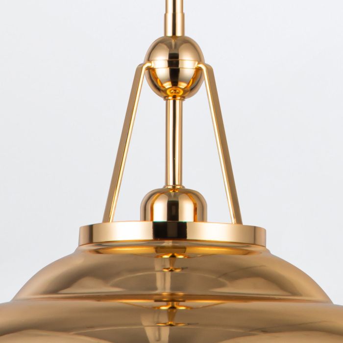 Alora Palmetto 1-Light Polished Brass Modern Pendant Chandelier