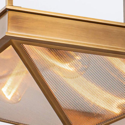 Alora Cairo 4-Light Vintage Brass Semi-Flush Chandelier