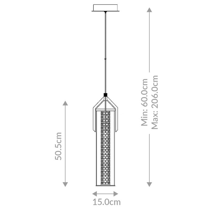 Eurofase Espada 1-Light Polished Chrome Modern Pendant Chandelier
