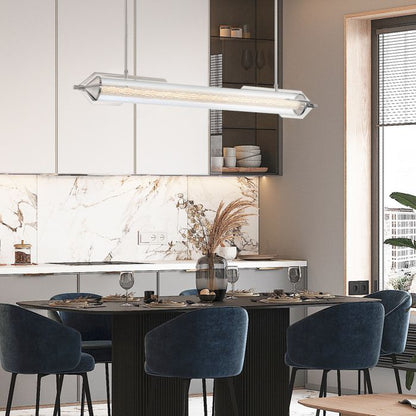 Eurofase Espada Polished Chrome Modern Linear Pendant Chandelier