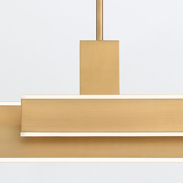 Eurofase Cameno Matte Gold Modern Linear Pendant Chandelier