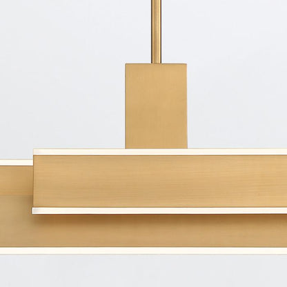 Eurofase Cameno Matte Gold Modern Linear Pendant Chandelier