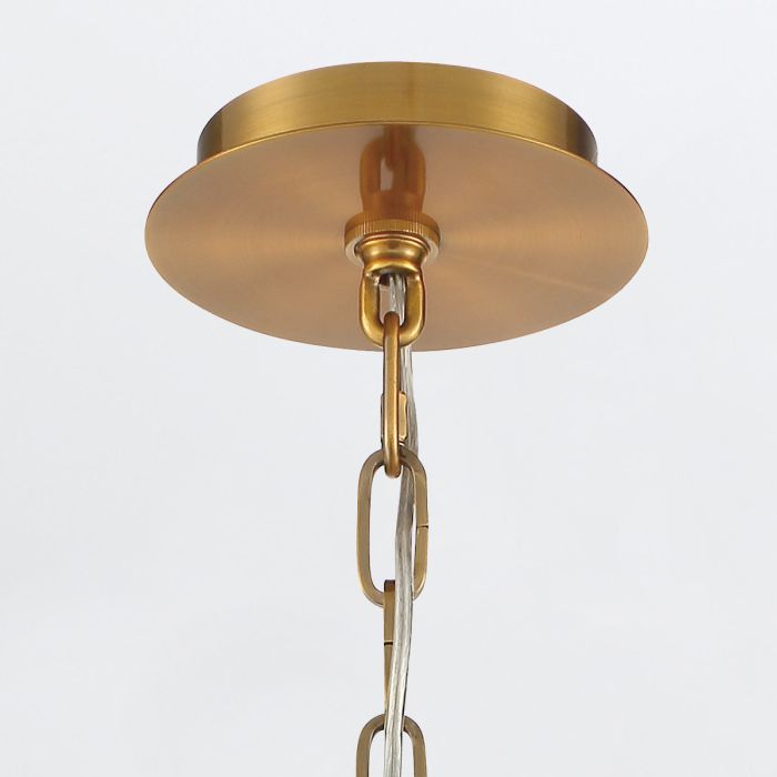 Eurofase Nottingham 3-Light Antique Brass Globe Pendant Chandelier