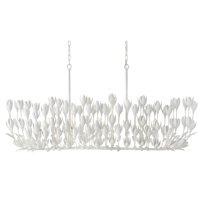 Hinkley Flora 10-Light Textured Plaster Linear Chandelier