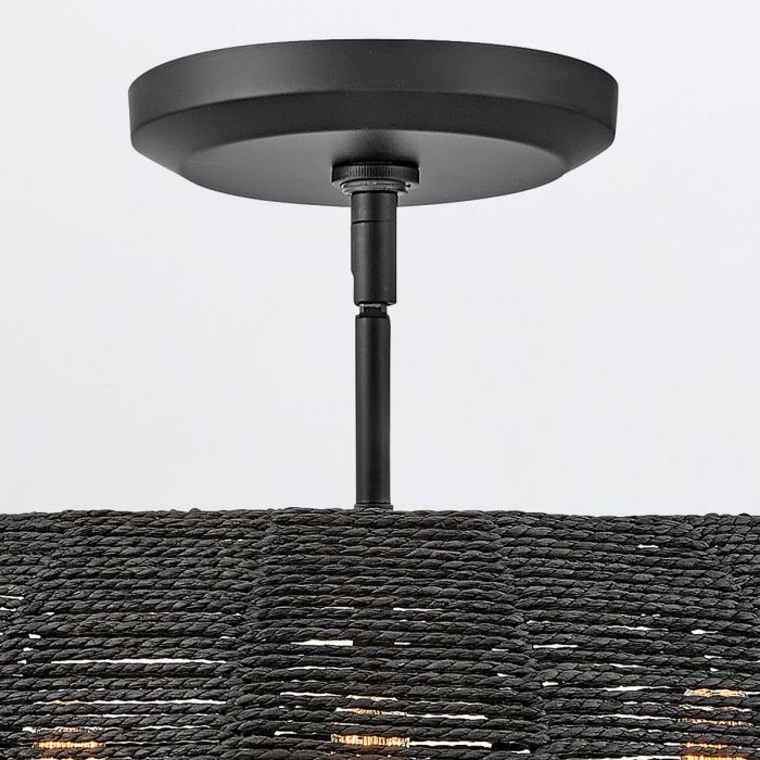 Hinkley Luca 3-Light Black Modern Duo-Mount Pendant Chandelier
