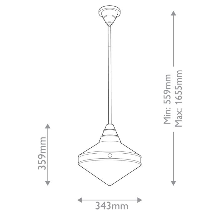 Alora Willard 1-Light Urban Bronze Modern Pendant Chandelier