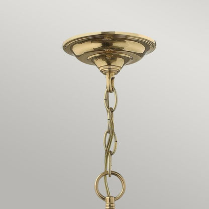 Hinkley Gentry 6-Light Polished Brass Large Lantern Pendant Chandelier