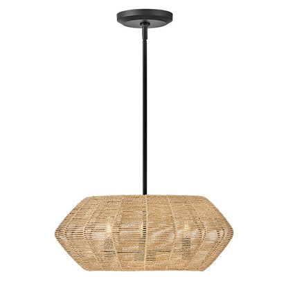 Hinkley Luca 3-Light Black and Camel Modern Duo-Mount Pendant Chandelier