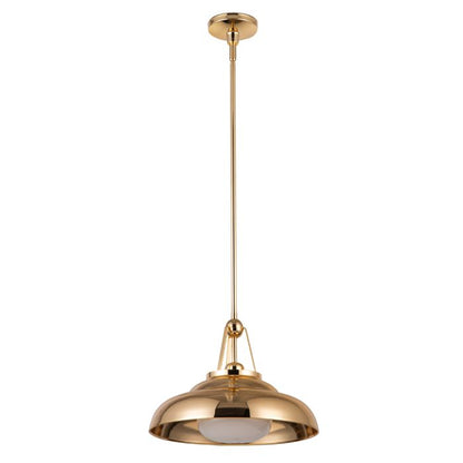 Alora Palmetto 1-Light Polished Brass Modern Pendant Chandelier