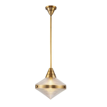 Alora Willard 1-Light Vintage Brass Modern Pendant Chandelier