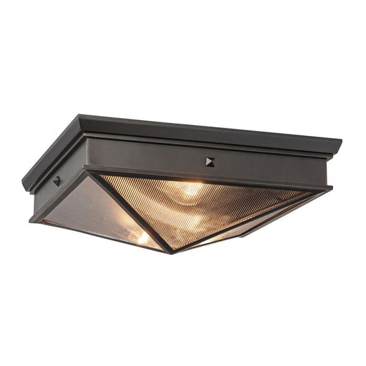 Alora Cairo 2-Light Urban Bronze Flush Mount Chandelier