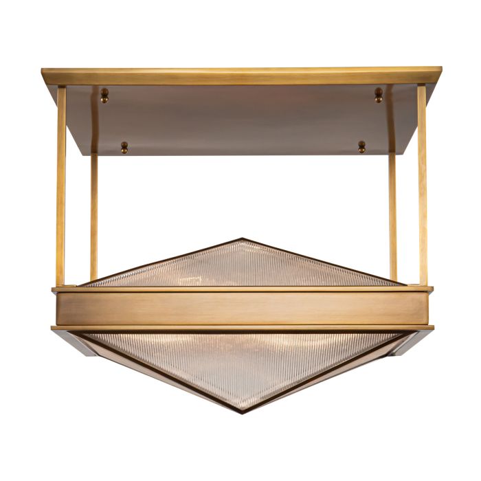 Alora Cairo 4-Light Vintage Brass Semi-Flush Chandelier