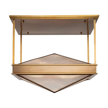 Alora Cairo 4-Light Vintage Brass Semi-Flush Chandelier