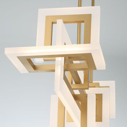 Eurofase Inizio Matte Gold Modern Medium Linear Pendant Chandelier