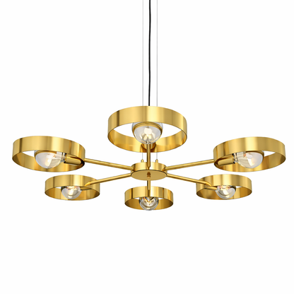 Mullan Lighting Fossa 6-Light Modern Industrial Chandelier