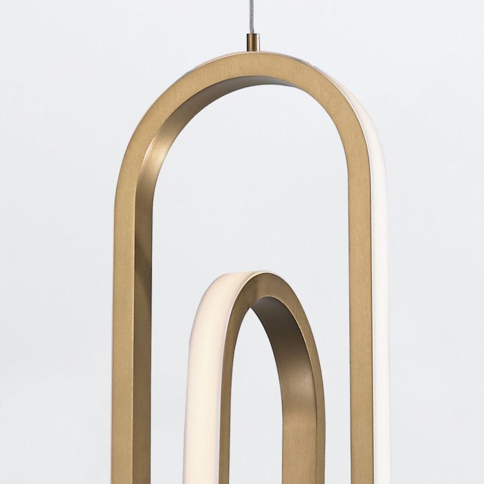 Eurofase Demark 1-Light Matte Gold Modern Pendant Chandelier