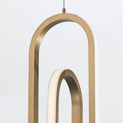 Eurofase Demark 1-Light Matte Gold Modern Pendant Chandelier