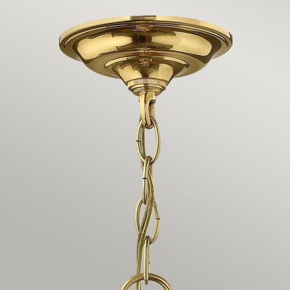 Hinkley Gentry 4-Light Polished Brass Medium Lantern Pendant Chandelier