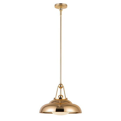 Alora Palmetto 1-Light Polished Brass Modern Pendant Chandelier