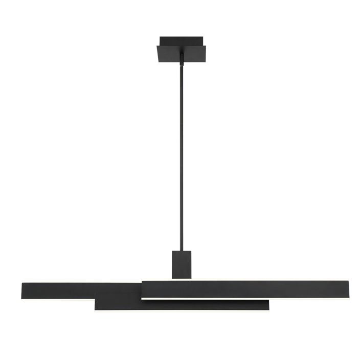 Eurofase Cameno Matte Black Modern Linear Pendant Chandelier