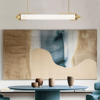 Eurofase Espada Gold Modern Linear Pendant Chandelier