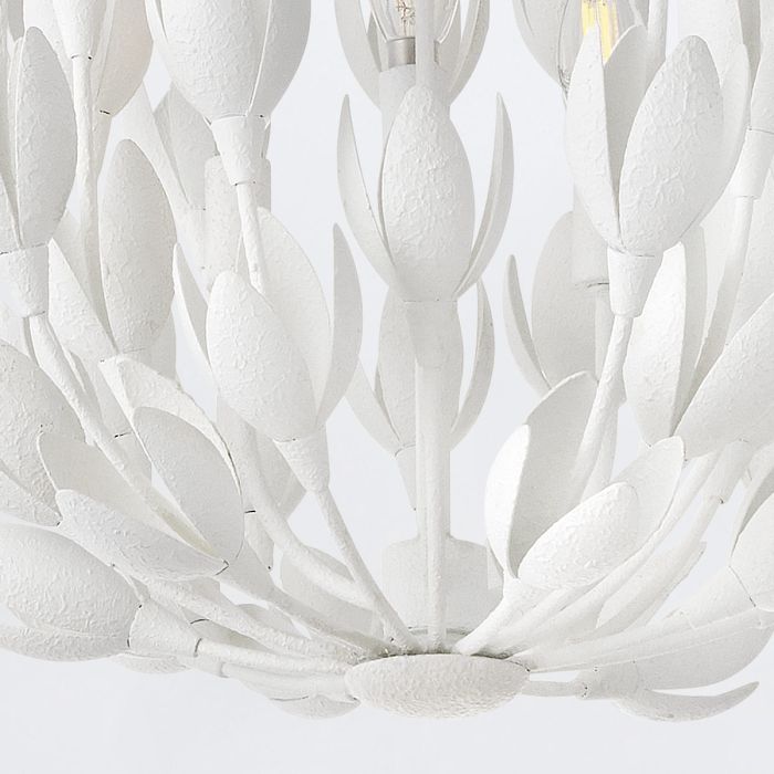 Hinkley Flora 3-Light Textured Plaster Modern Duo-Mount Pendant Chandelier