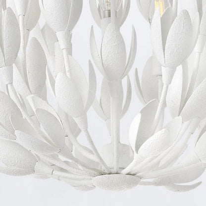 Hinkley Flora 3-Light Textured Plaster Modern Duo-Mount Pendant Chandelier