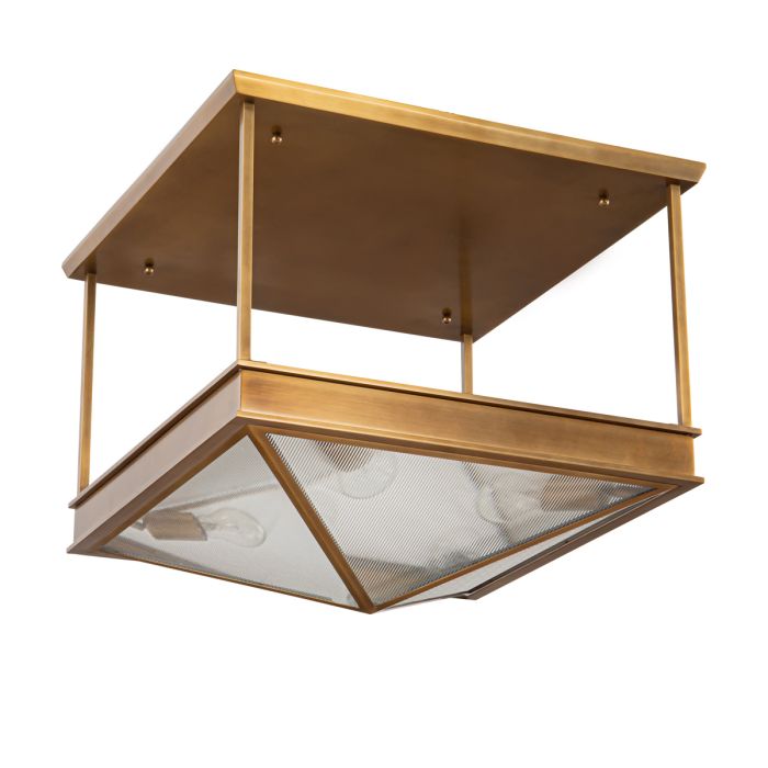 Alora Cairo 4-Light Vintage Brass Semi-Flush Chandelier