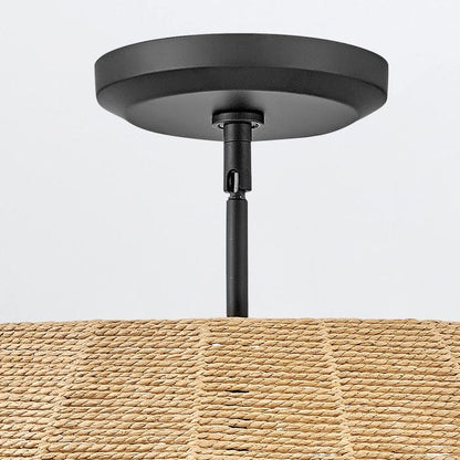Hinkley Luca 5-Light Black and Camel Modern Duo-Mount Pendant Chandelier