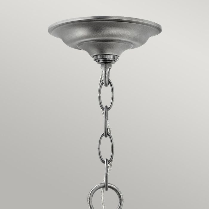 Hinkley Gentry 3-Light Pewter Small Lantern Pendant Chandelier