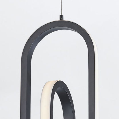 Eurofase Demark 1-Light Matte Black Modern Pendant Chandelier