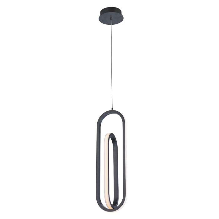 Eurofase Demark 1-Light Matte Black Modern Pendant Chandelier