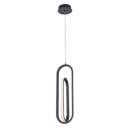 Eurofase Demark 1-Light Matte Black Modern Pendant Chandelier