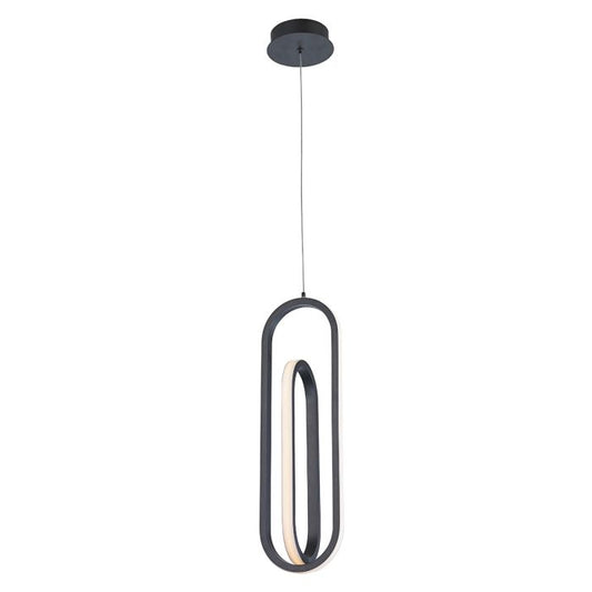 Eurofase Demark 1-Light Matte Black Modern Pendant Chandelier