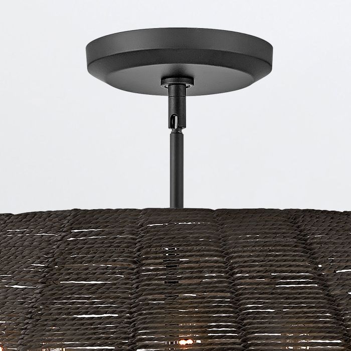 Hinkley Luca 5-Light Black Modern Duo-Mount Pendant Chandelier