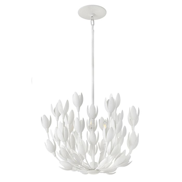 Hinkley Flora 3-Light Textured Plaster Modern Duo-Mount Pendant Chandelier