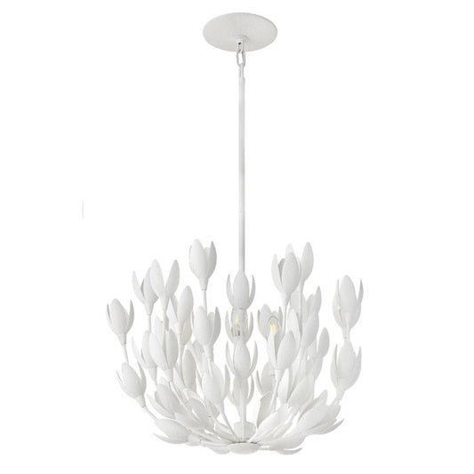 Hinkley Flora 3-Light Textured Plaster Modern Duo-Mount Pendant Chandelier