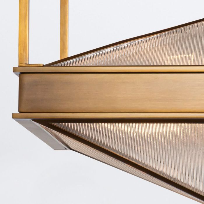 Alora Cairo 4-Light Vintage Brass Semi-Flush Chandelier