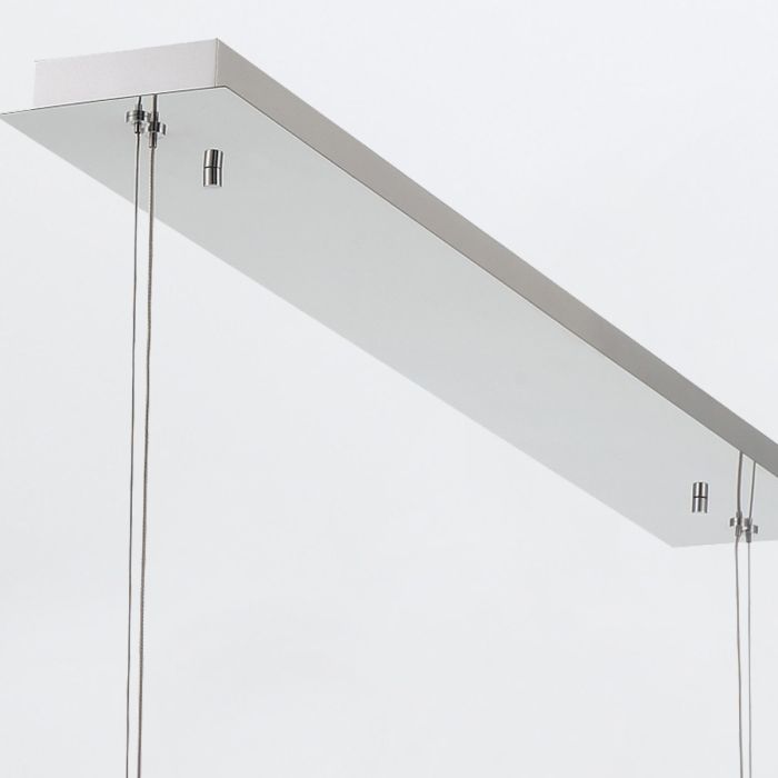 Eurofase Atomo 7-Light Polished Chrome Linear Island Pendant Chandelier