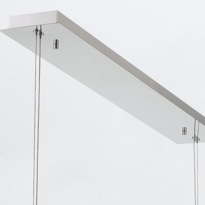 Eurofase Atomo 7-Light Polished Chrome Linear Island Pendant Chandelier