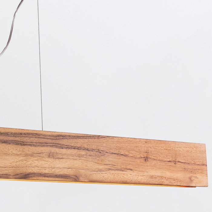 Accord Lighting Clean LED Teak Veneer Linear Pendant Chandelier