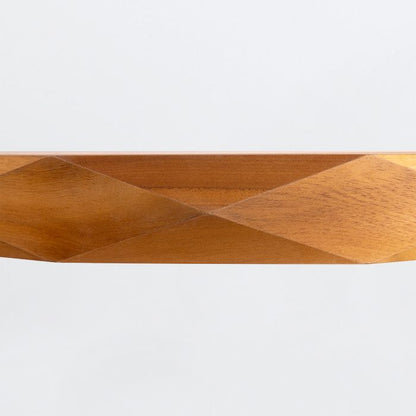 Accord Lighting Angular LED Teak Veneer Ring Pendant Chandelier
