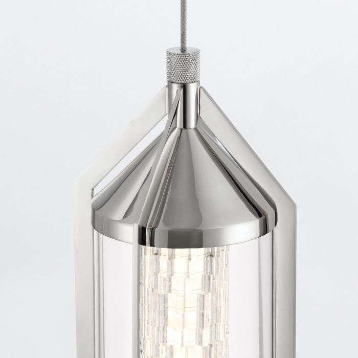 Eurofase Espada 1-Light Polished Chrome Modern Pendant Chandelier