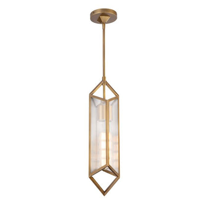 Alora Cairo 1-Light Vintage Brass Modern Pendant Chandelier