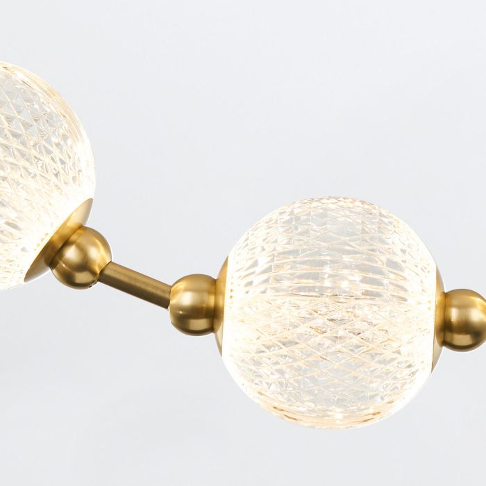 Alora Marni 8-Head Natural Brass LED Modern Pendant Chandelier