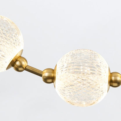 Alora Marni 8-Head Natural Brass LED Modern Pendant Chandelier