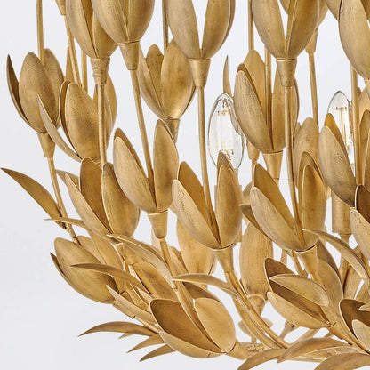 Hinkley Flora 10-Light Burnished Gold Linear Chandelier