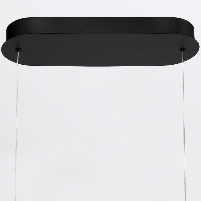 Eurofase Demark Matte Black Modern Linear Pendant Chandelier